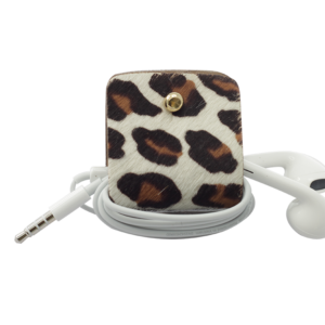 Headphone holder Caramel-Spotty-Up cavallino leather made in Italy