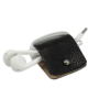 Headphone holder Dark-Secret galuchat leather made in Italy