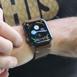 Old-Brown-vintage-leather-AW-band-with-a-black-shirt
