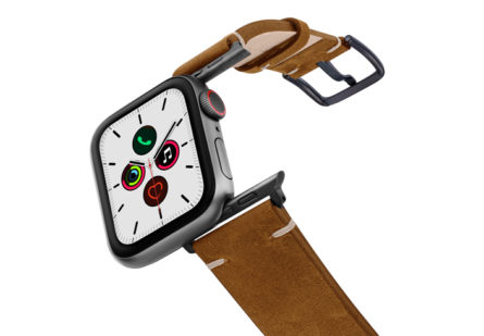 Smoked-walnut-AW-vintage-leather-band-on-air-space-grey-adapters