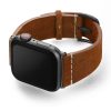 Cordwood-Apple-Watch-brown-heritage-leatehr-band-woth-case-on-left
