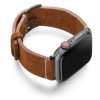 Cordwood-Apple-Watch-brown-heritage-band-with-space-grey-case-on-right