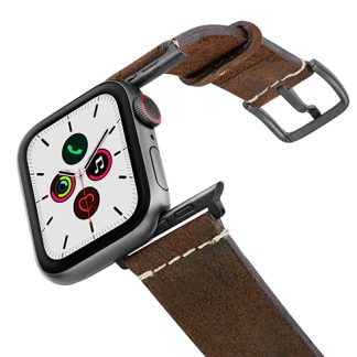 Cottage-Chocolate-AW-heritage-leather-band-on-air-with-space-grey-adapters
