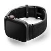 Forest-Black-Apple-Watch-heritage-leather-band-with-case-on-left