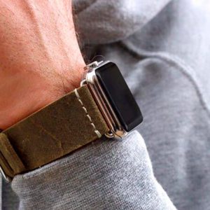 khakisun-green-heritage-Apple-watch-leather-band-sportwear
