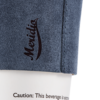 Blue leather coffee sleeve