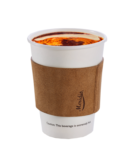 Light brown coffee cup sleeve