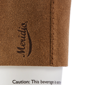 Light brown coffee cup sleeve