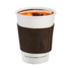 Dark brown leather coffee cup sleeve