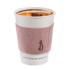 Pink leather coffee sleeve