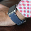 Blue-suede-Apple-watch-band-denim-man