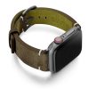 Southern-Pine-AW-green-suede-leather-band-with-case-on-right