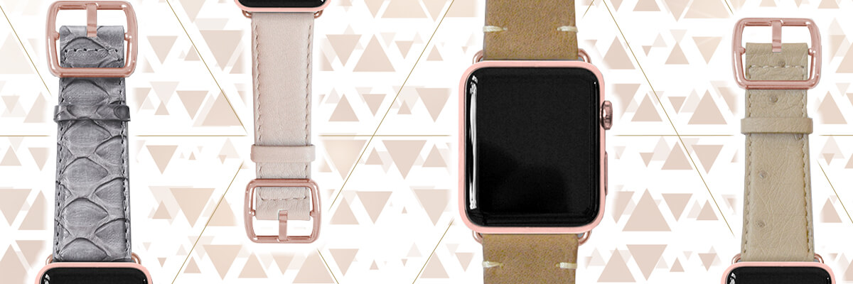 Meridio Apple watch bands for Rose Gold