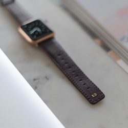 Burgundy-Apple-watch-nappa-calf-leather-band-close-up-on-monogram