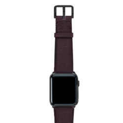Burgundy-nappa-band-on-top-with-stainless-black-adaptors
