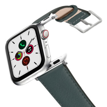 Denim-AW-nappa-leather-band-stainless-steel-case-on-air