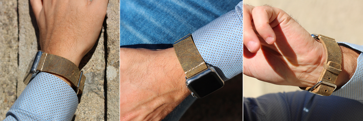 KHAKI SUN meridio leather band