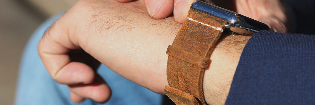 cordwood heritage apple watch leather band