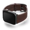 Burnt-AW-full-grain-leather-band-with-space-grey-case-on-left