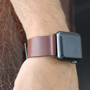 burnt full grain leather
