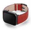 Coral-Apple-watch-nappa-band-with-left-case