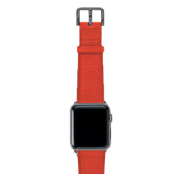 Coral-red-nappa-band-on-top-with-space-grey-adaptors
