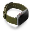 Deep-Leaf-Apple-watch-green-genuine-leather-band-with-case-on-right