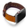 Tawny-Apple-watch-light-brown-genuine-leather-band-with-case-on-right