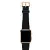Gloomy-Apple-watch-black-natural-rubber-strap-with-GOLD-SERIES-3-case