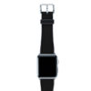 Gloomy-Apple-watch-black-natural-rubber-strap-with-silver-case