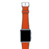 Lobster-Apple-watch-red-natural-rubber-strap-with-silver-case