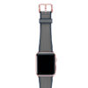 Summer-Cloud-Apple-watch-grey-natural-rubber-strap-with-rose-gold-case