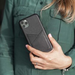 Carbon-Core-iPhone-11-Pro-Max-behond-of-a-green-shirt