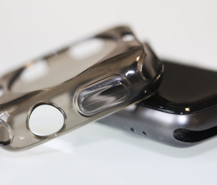 Apple-watch-protective-case-grey-color-angular-view