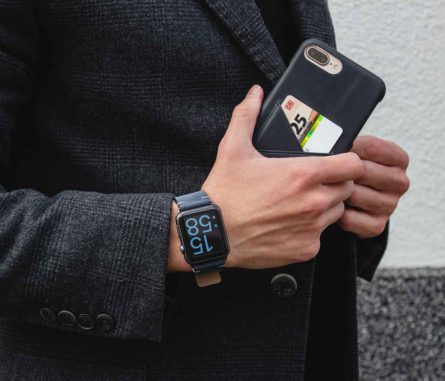 Cosmos+ArcticNight-blue-combo-leather-Apple-accessories-for-him-elegant-and-classic-outfit