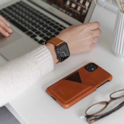 Tawny+Barrel-Apple-light-brown-leather-combo-accessorie-on-a-desk-for-her