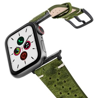 Hope-AW-green-calf-leather-band-on-air-space-grey-adapters