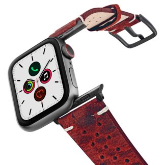 Promise-AW-red-calf-leather-band-on-air-space-grey-adapters