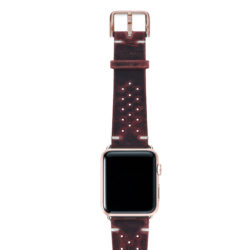 Promise-AW-red-calf-leather-band-with-holes-and-case-alum-gold-series4