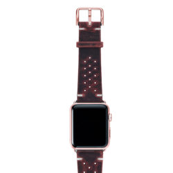 Promise-AW-red-calf-leather-band-with-holes-and-case-rose-gold