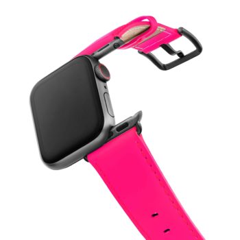 Iced-Watermelon-AW-pink-fluo-nappa-band-with-case-on-air