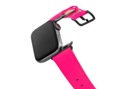 Iced-Watermelon-AW-pink-fluo-nappa-band-with-case-on-air
