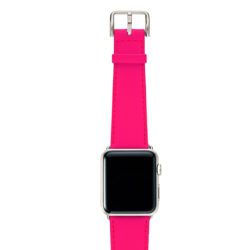Iced-Watermelon-AW-pink-fluo-nappa-band-with-case-stainless-steel