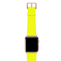 Laser-Lemon-AW-yellow-fluo-nappa-band-with-case-rose-gold