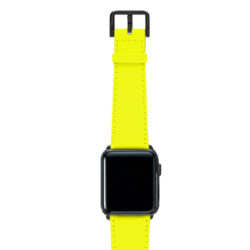 Laser-Lemon-AW-yellow-fluo-nappa-band-with-case-stainless-black