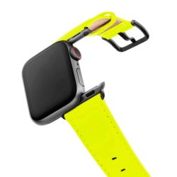 laser-lemon-Apple-watch-fluo-band-with-case-on-air