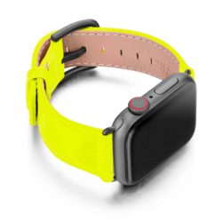 laser-lemon-Apple-watch-fluo-band-with-case-on-right