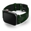 Green-Guerilla-Apple-watch-green-camouflage-leather-band-with-disaply-on-left
