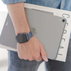 Moon-Sky-AW-blue-ancient-leather-band-for-him-keeping-a-tablet