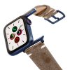 Muted-Stone-AW-grey-ancient-leather-band-on-air-with-blue-adapters